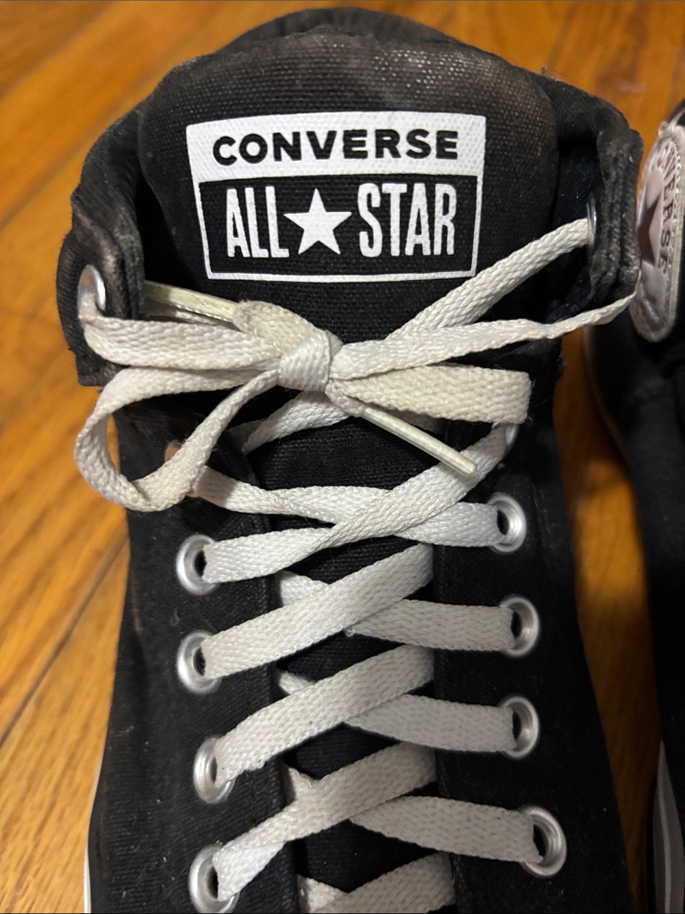 Converse Black and White High-Top All Star Sneakers - Picture 2 of 9